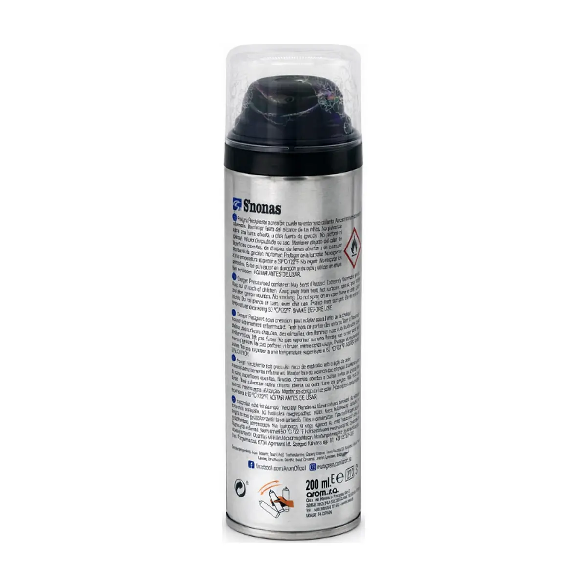 Espuma de afeitar spray para hombres S'nonas (200 ml) - Thumbnail 2