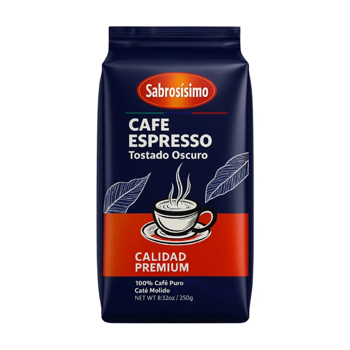Café espresso tostado y molido premium Sabrosísimo (250 g / 8.81 oz)