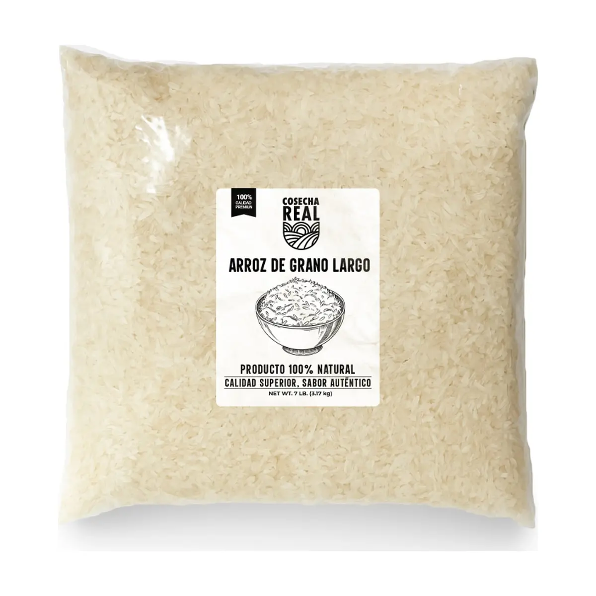 Arroz de grano largo Cosecha Real (3.17 kg / 7 lb)