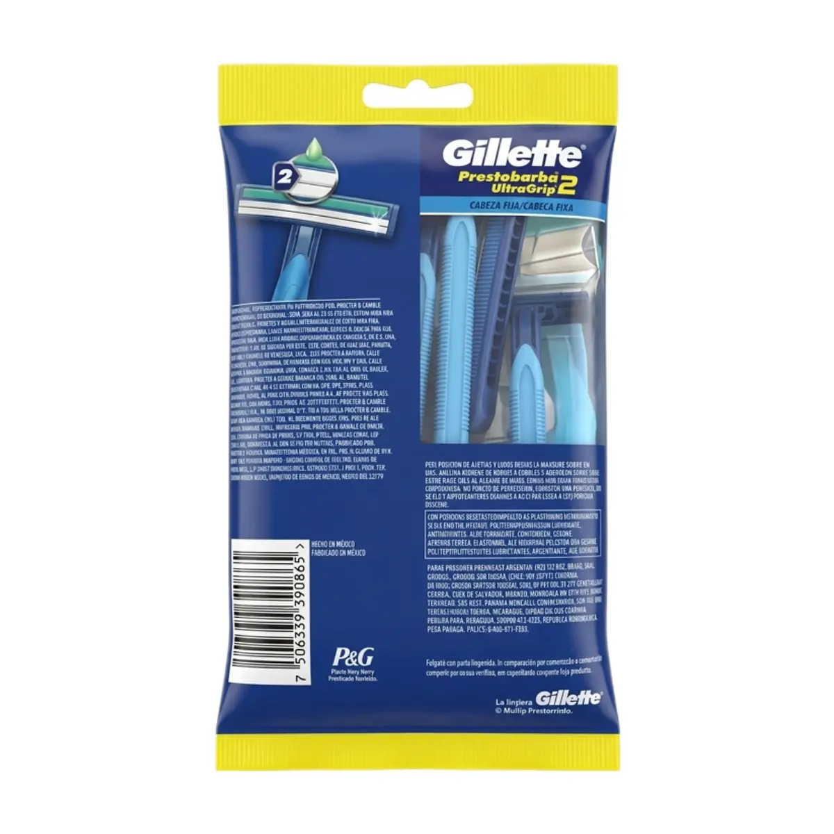Máquina de afeitar desechable Gillette Prestobarba 2 UltraGrip (10 U) - Miniatura 2