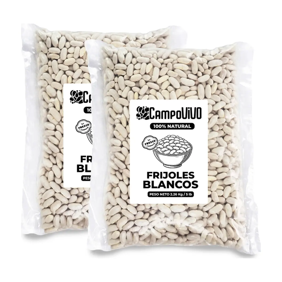Frijoles blancos Campo Vivo (2 x 2.26 kg / 5 lb)
