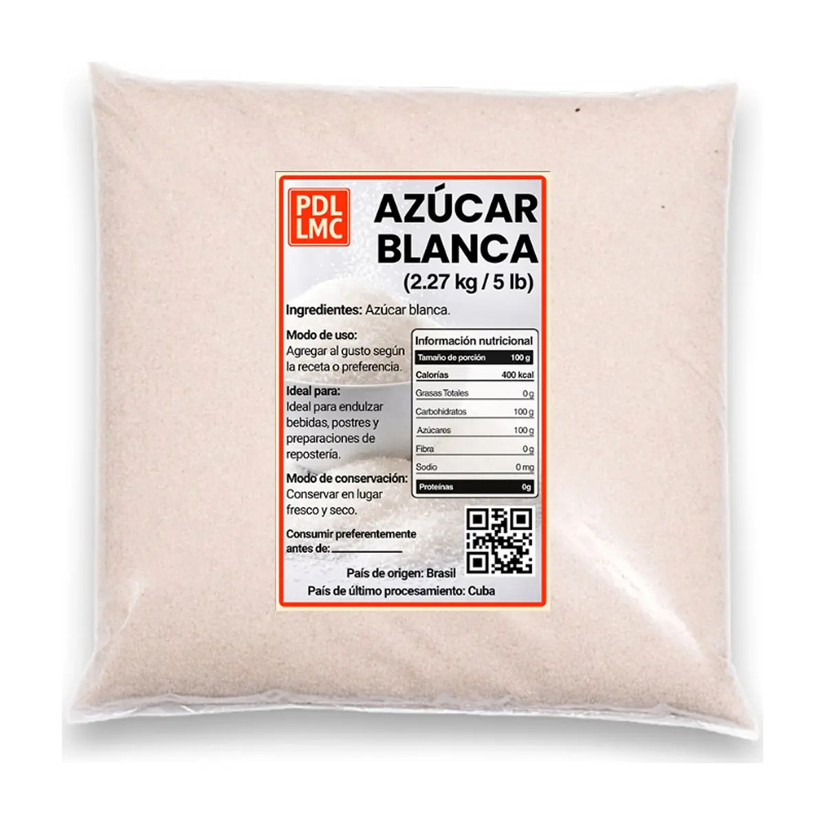 Azúcar blanca PDL LMC (2.27 kg / 5 lb)