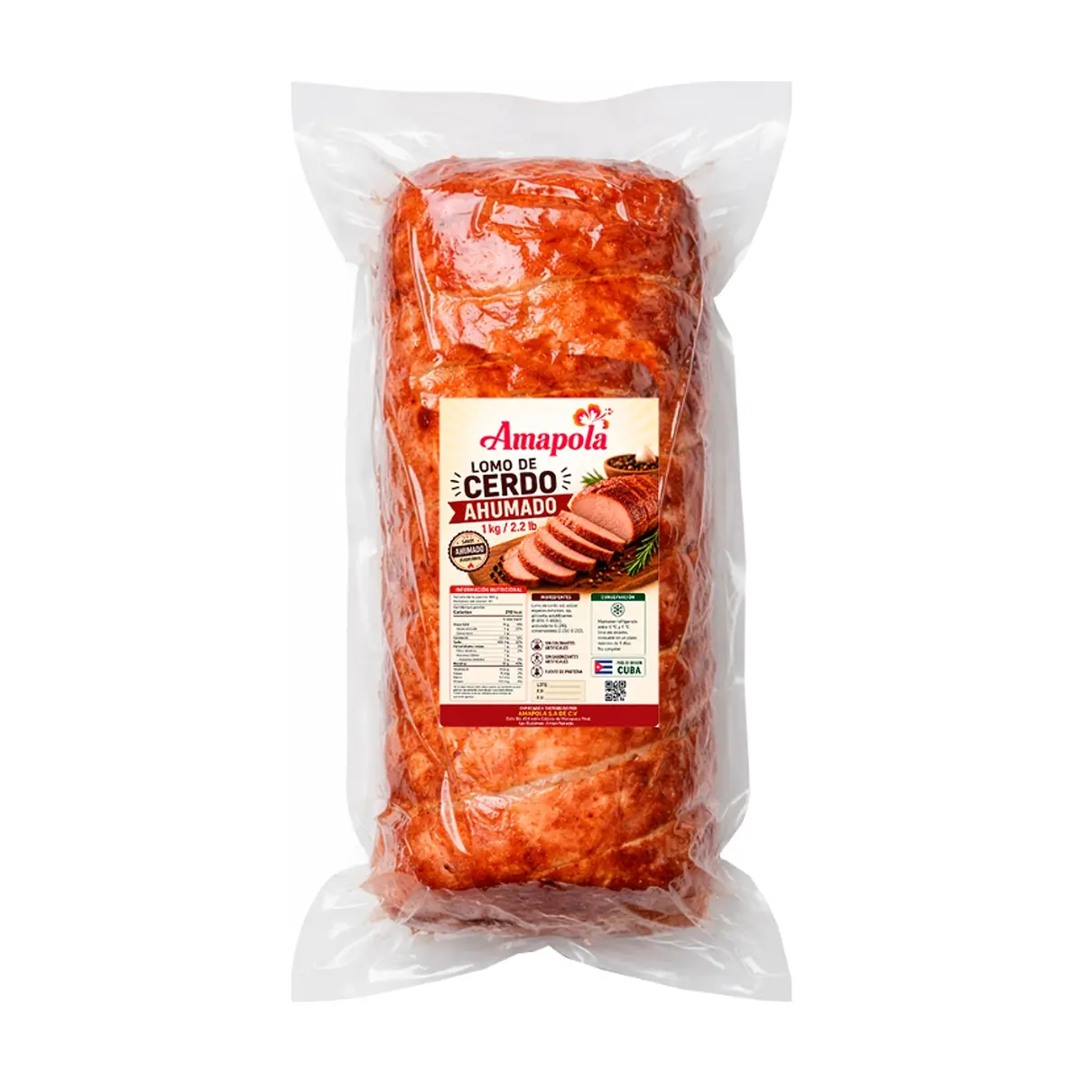 Lomo de cerdo ahumado Amapola (1 kg / 2.2 lb)