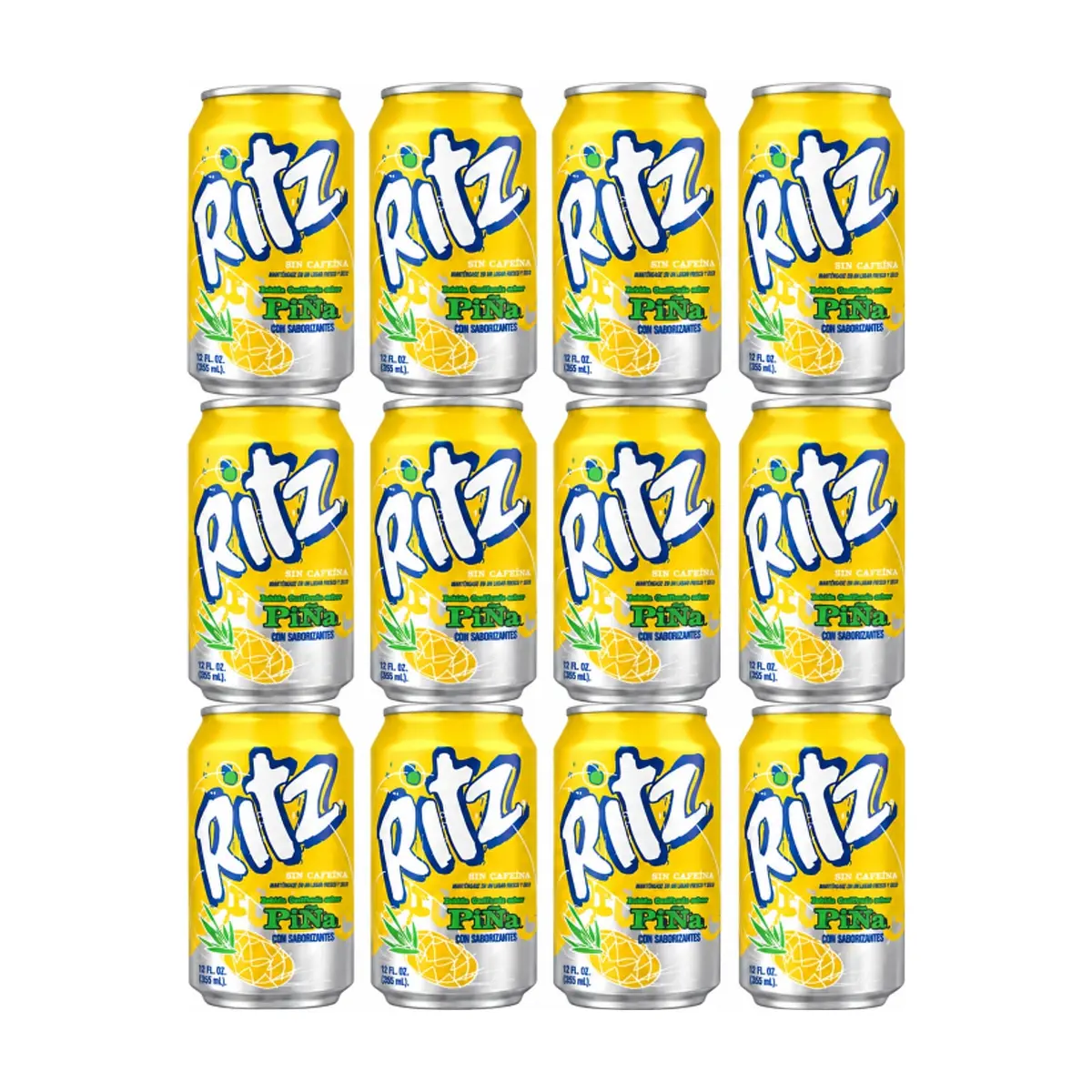 Refresco gaseado sabor piña Ritz (12 x 355 ml)