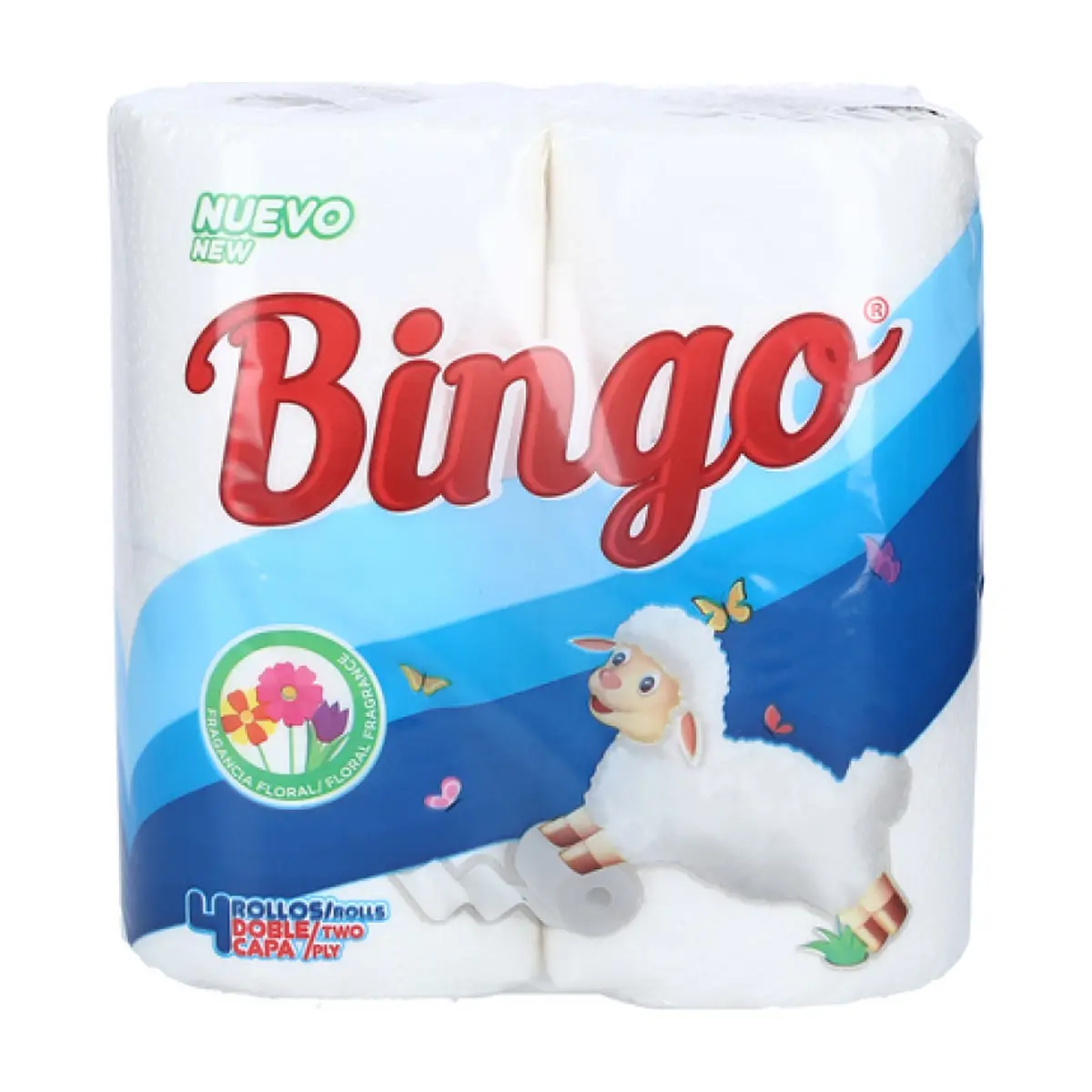 Papel higienico doble hoja perfumado Bingo (4 U)