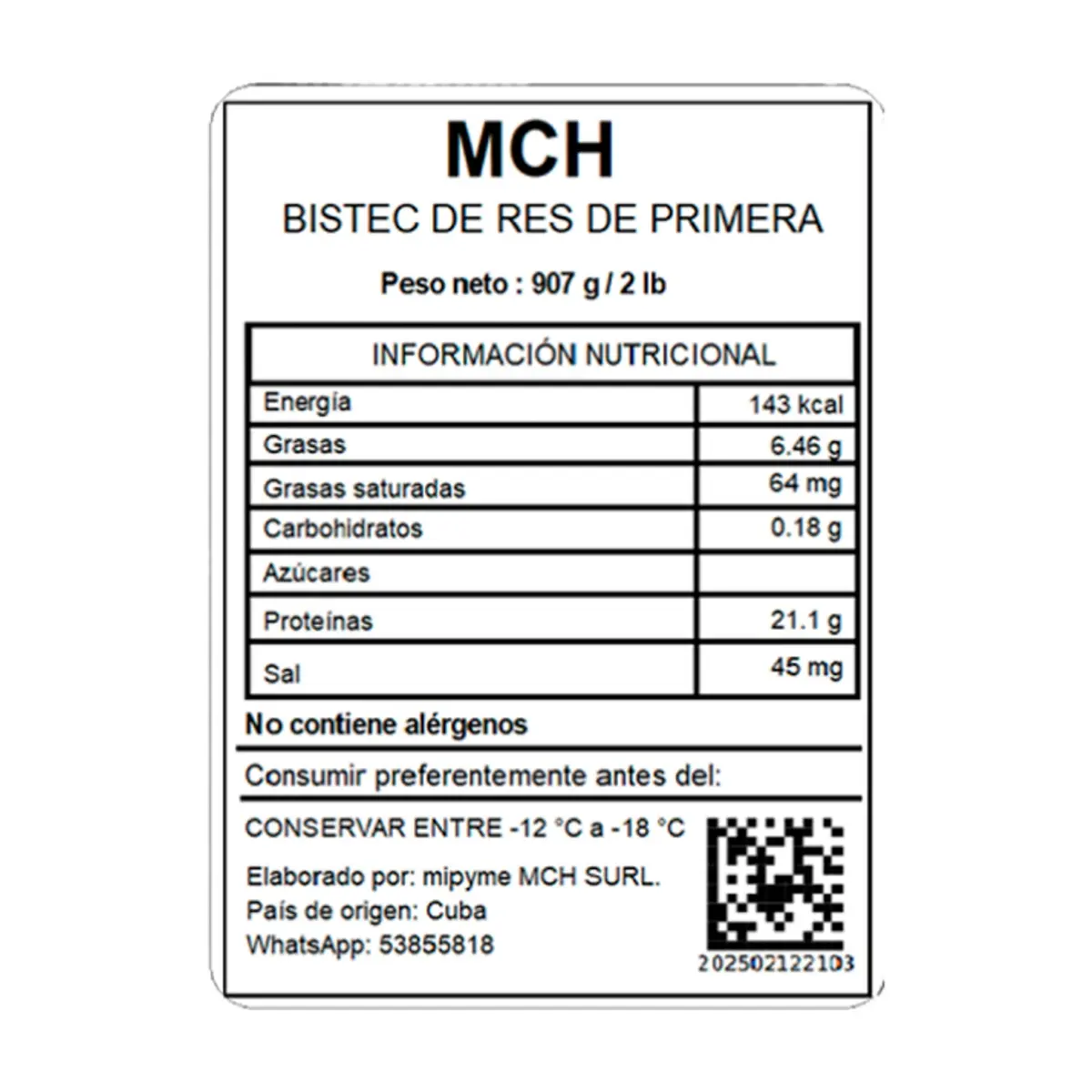 Bistec de res de primera MCH (907 g / 2 lb) - Miniatura 3