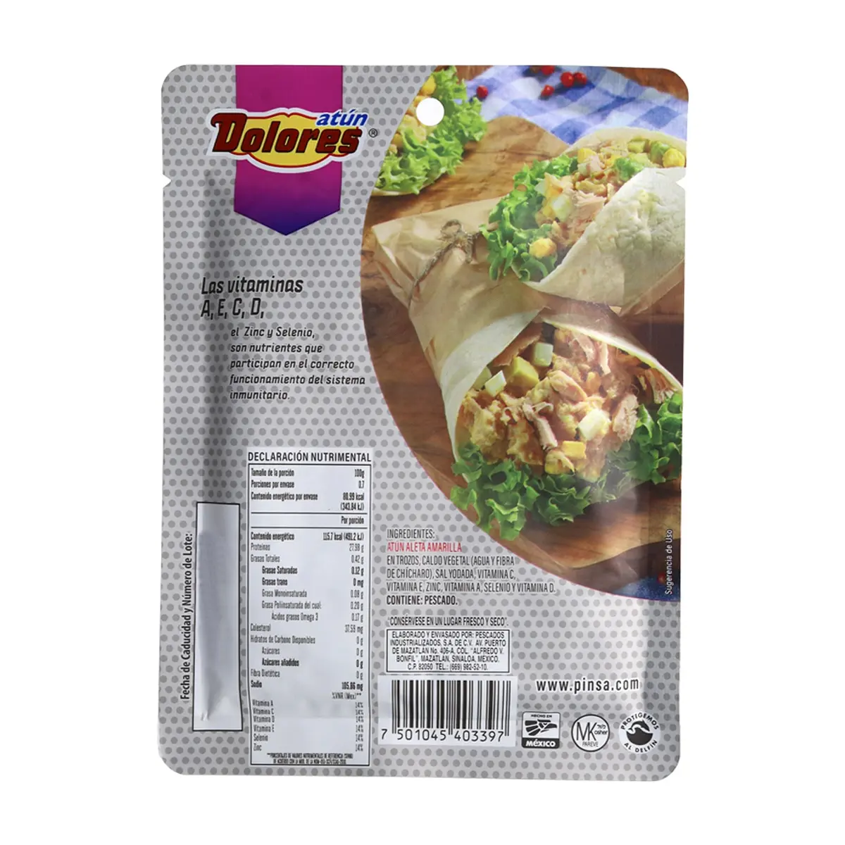 Atún en agua fortificado con vitaminas Forte Dolores (74 g / 2.61 oz) - Thumbnail 3