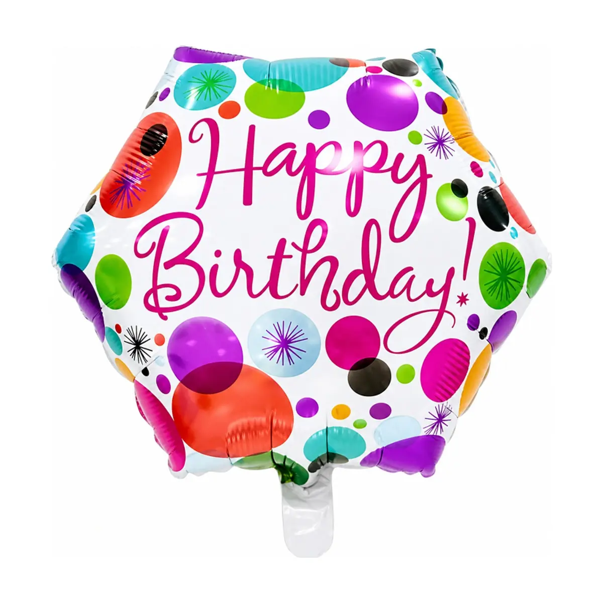 Globo hexagonal con cartel de Happy Birthday Ballon (18 pulgadas)