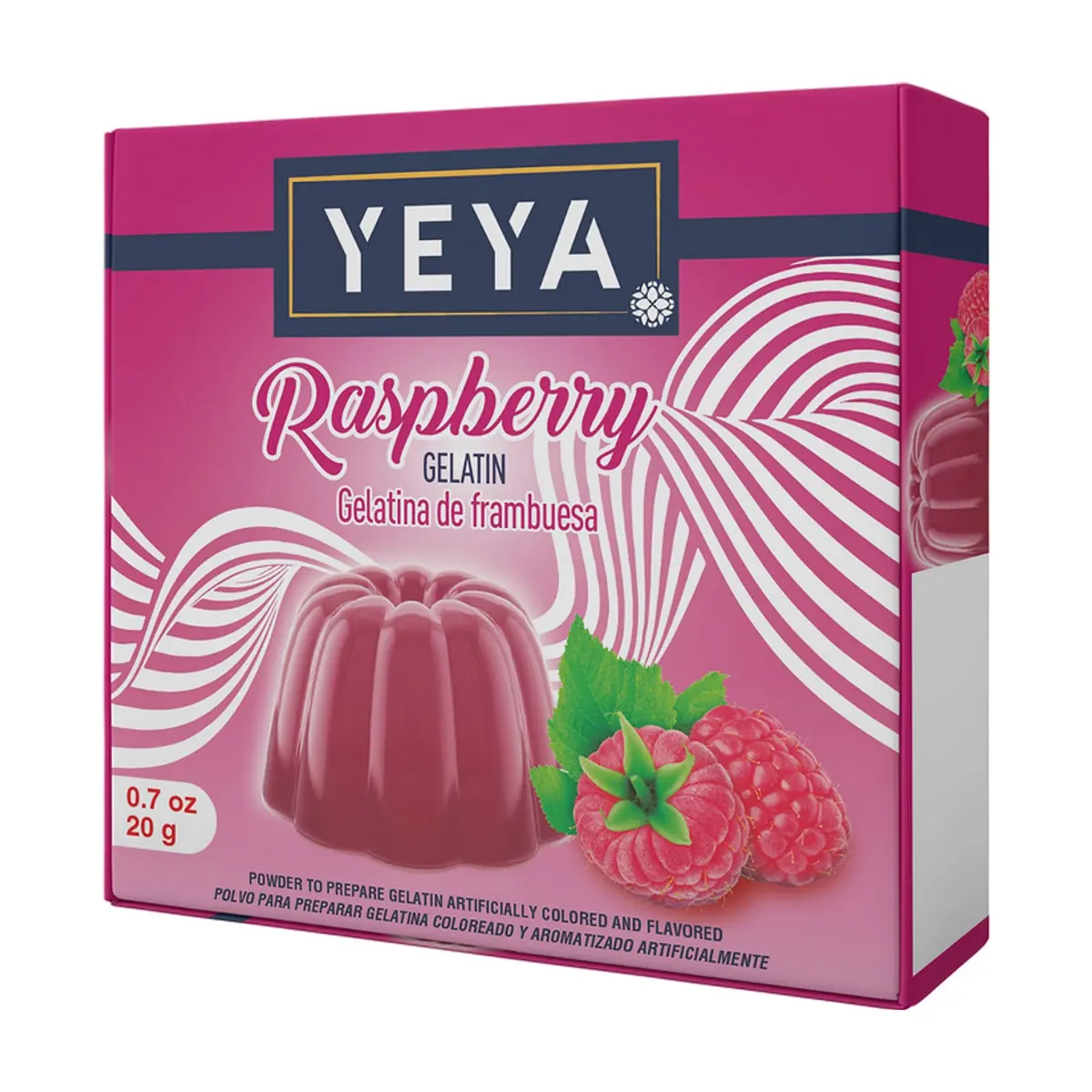 Gelatina sabor frambuesa YEYA (20 g)