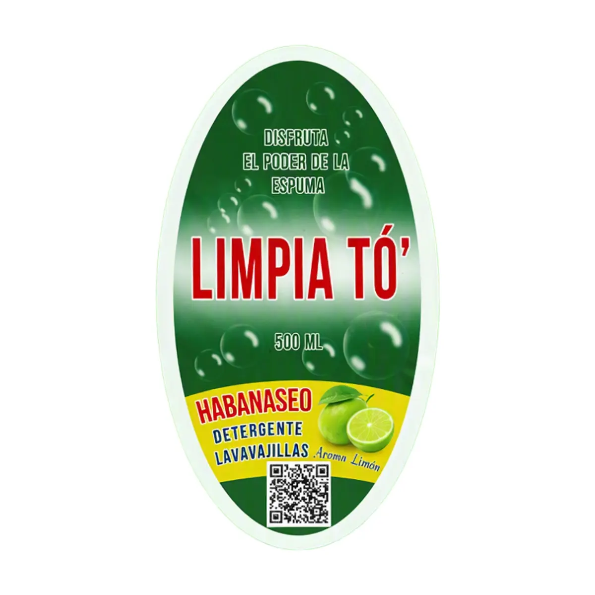 Detergente lavavajillas aroma limón Limpia Tó' Habanaseo (500 ml) - Miniatura 3