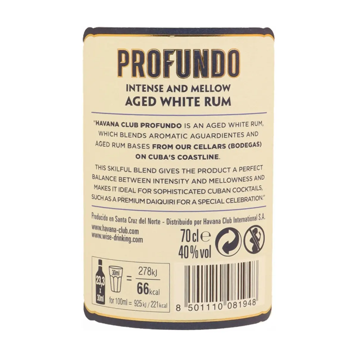 Ron Profundo 40% vol Havana Club (700 ml) - Thumbnail 6