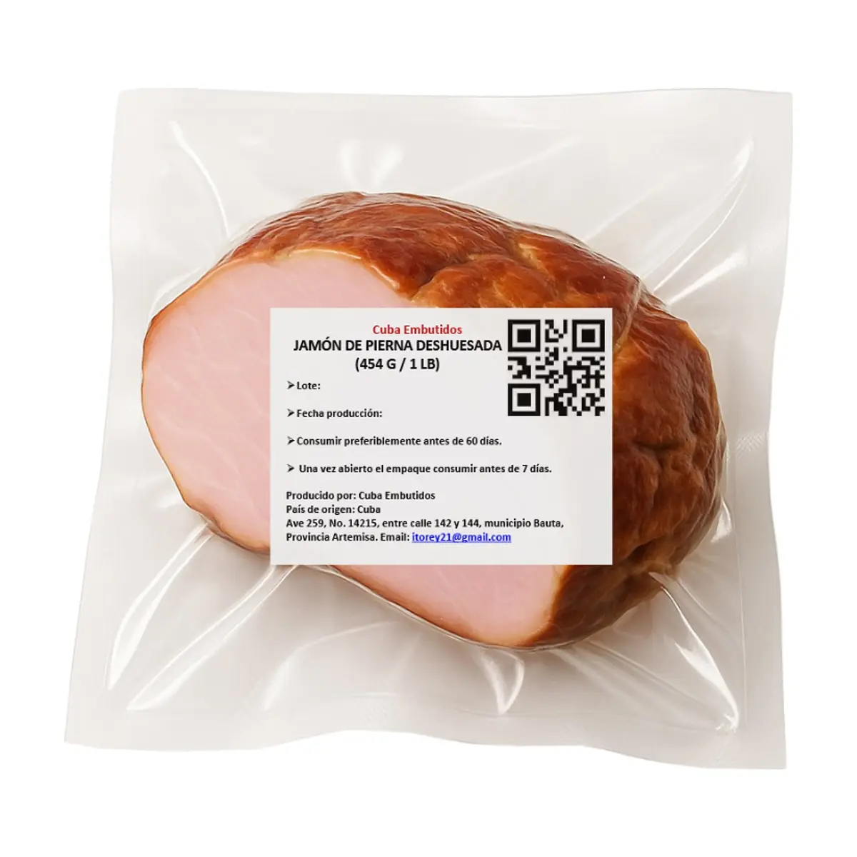 Jamón de pierna deshuesada Cuba Embutidos (454 g / 1 lb) - Thumbnail 4