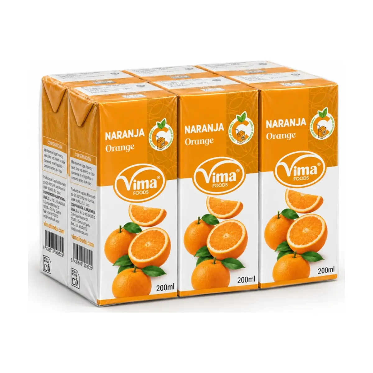 Néctar de naranja Vima Foods (6 x 200 ml)
