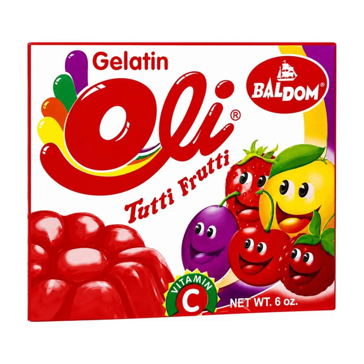 Gelatina sabor tutti frutti Oli (170 g / 6 oz)