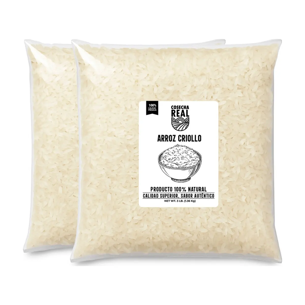 Arroz criollo Cosecha Real (2 x 1.36 kg / 3 lb)