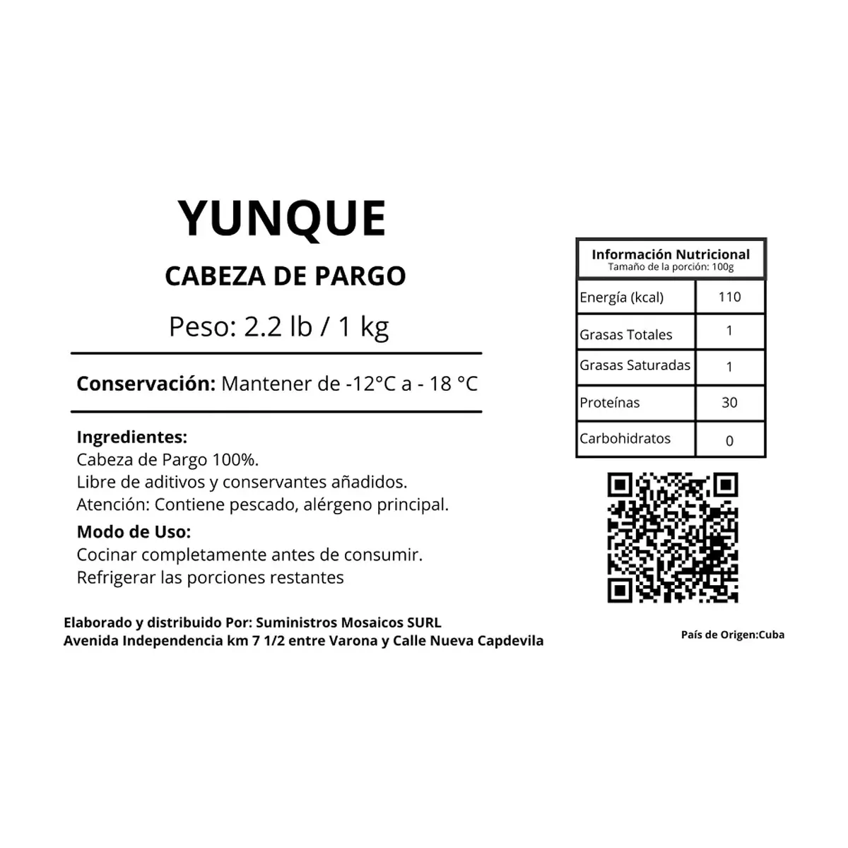 Cabeza de pargo Yunque (1 kg / 2.2 lb) - Thumbnail 3