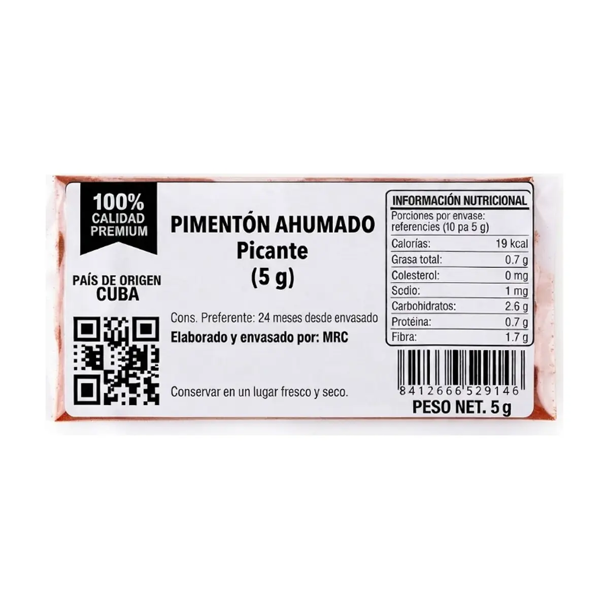Pimentón Ahumado Picante MRC (5 g)
