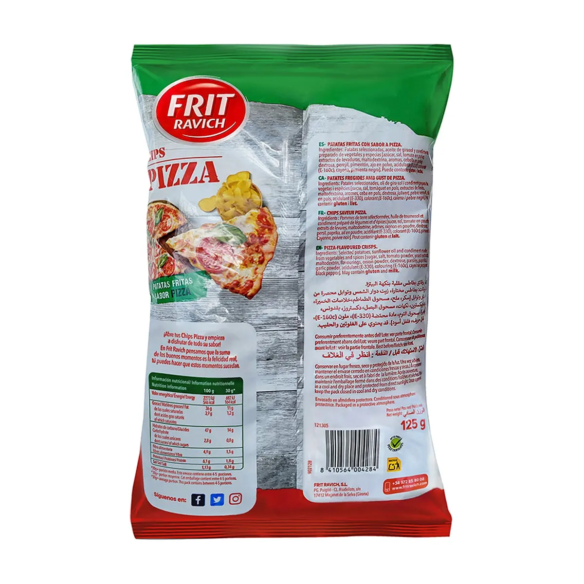 Papas fritas sabor a pizza Frit Ravich (125 g / 4.4 oz) - Miniatura 4