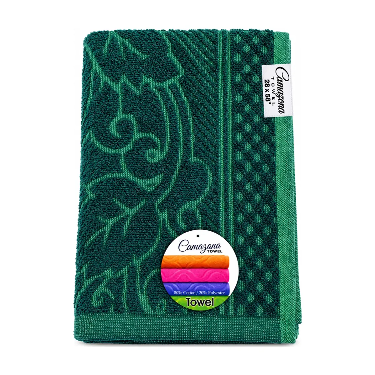 Toalla verde oscuro 71.12 × 147.32 cm Camazona - Imagen 1