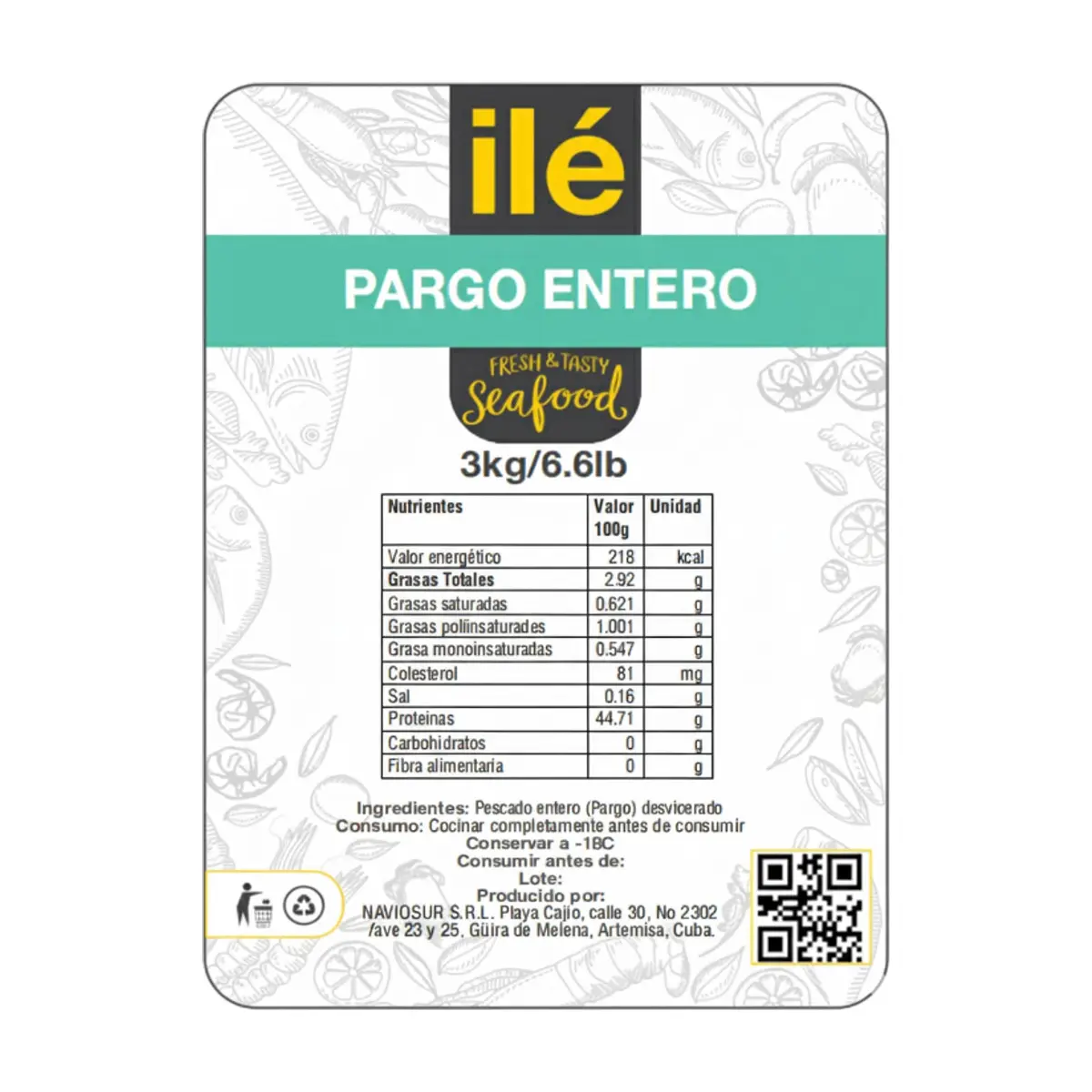 Pescado Pargo entero Ilé (3 kg / 6.6 lb) - Miniatura 4