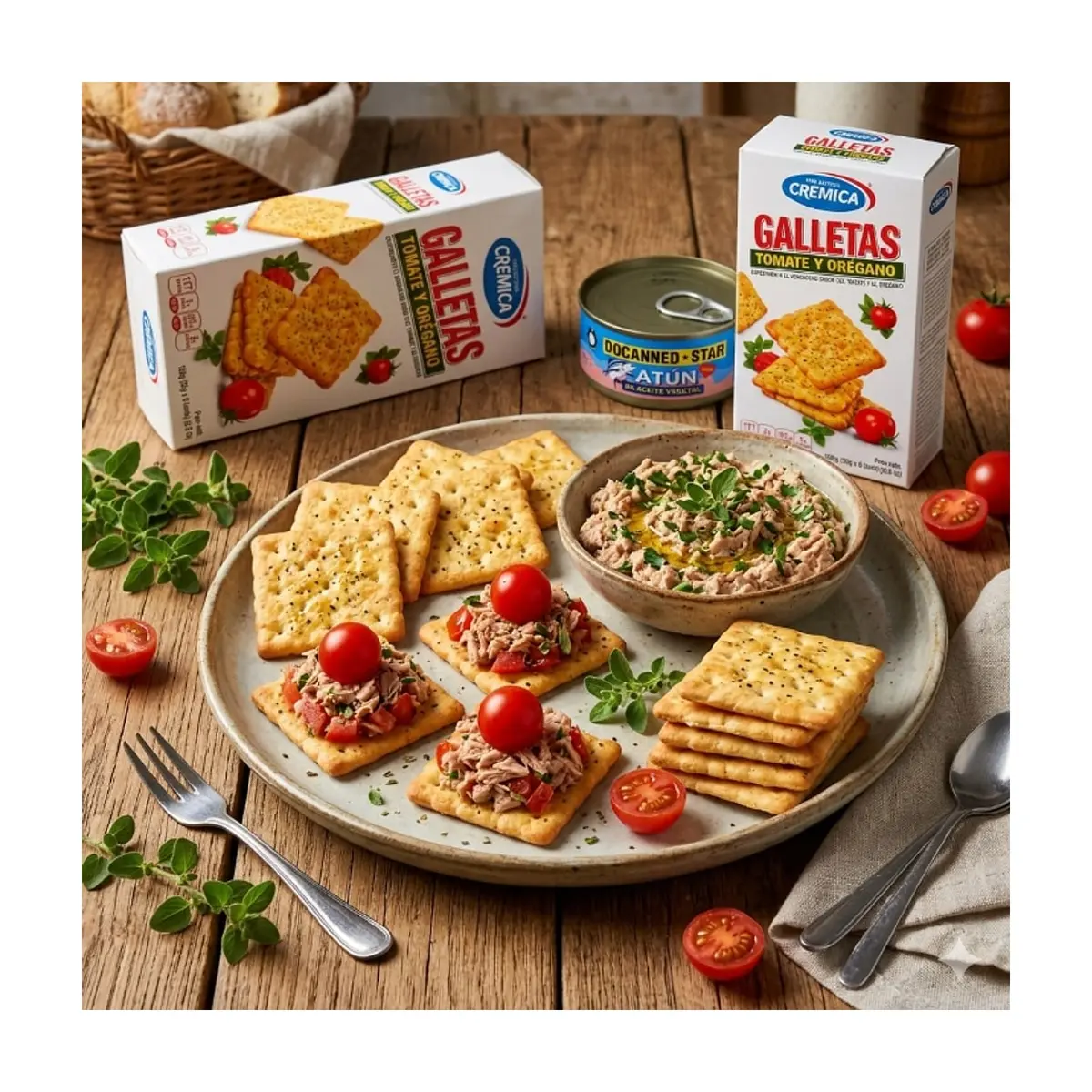 Combo de Atún en aceite vegetal + Galletas saladas - Miniatura 2