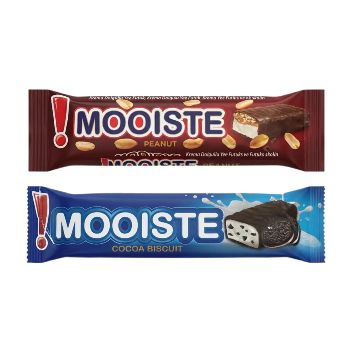 Chocolate bars filled with caramel and peanuts, cream, and Mooiste cookies - Imagen 1