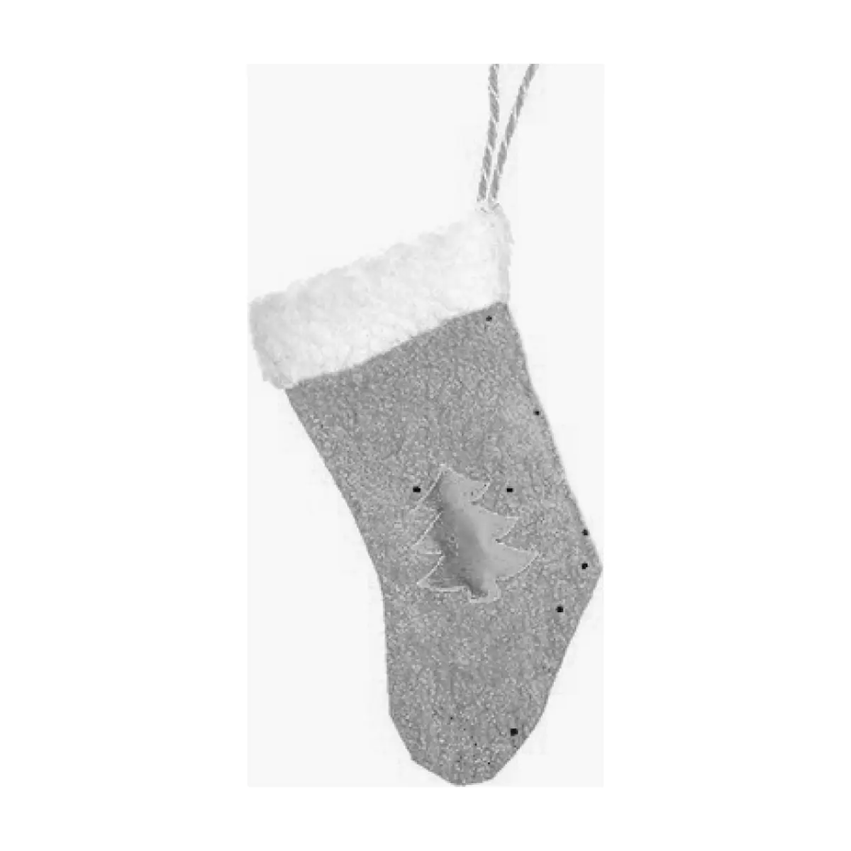 Colgante calcetín navideño plata Casa y Menaje (19 cm x 10 cm)