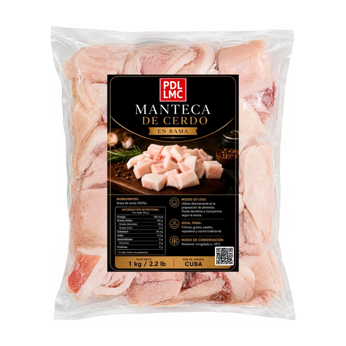 Manteca de cerdo en rama PDL LMC (1 kg / 2.2 lb) - Thumbnail 2