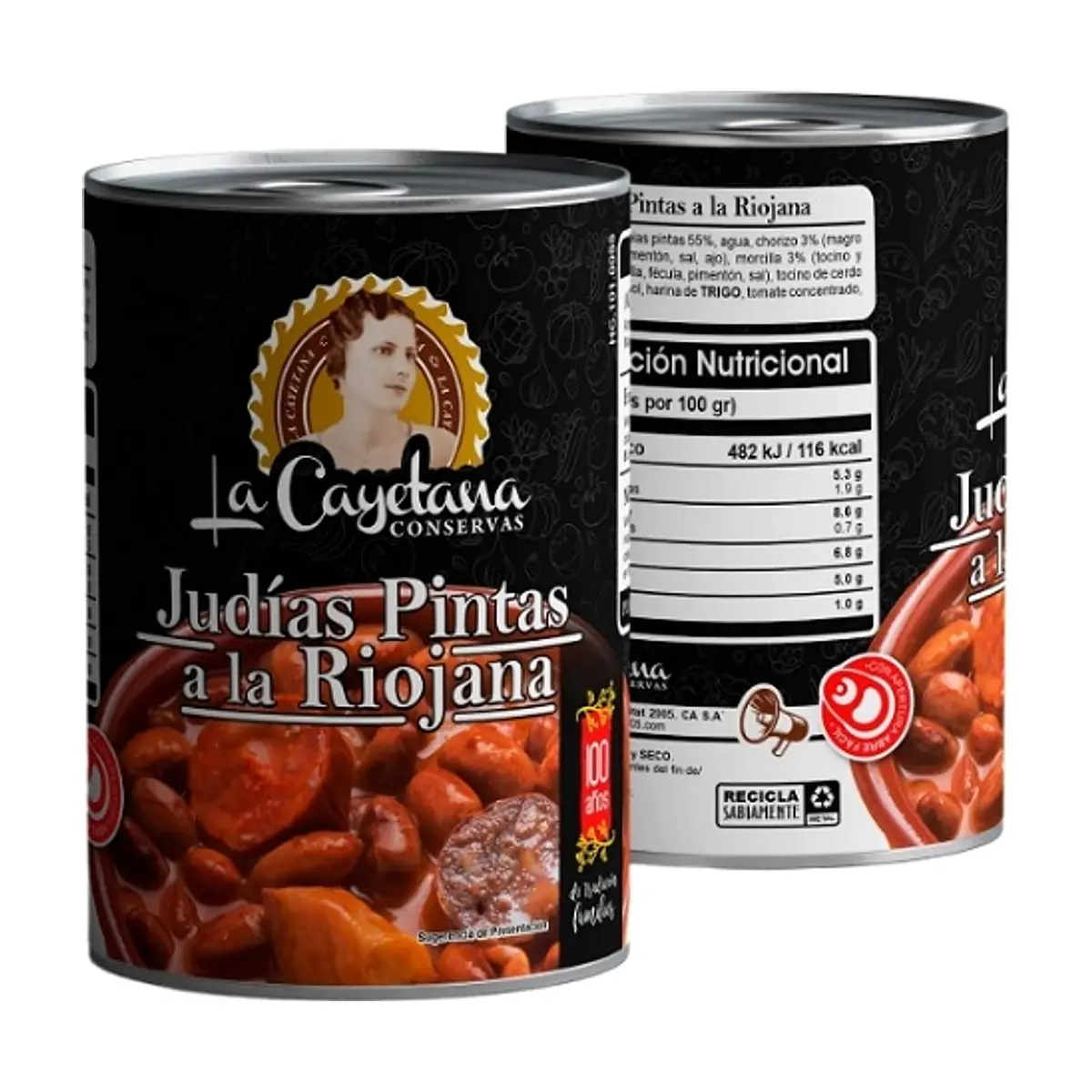 La Cayetana Pinto Beans Riojana Style (415 g) - Image 1