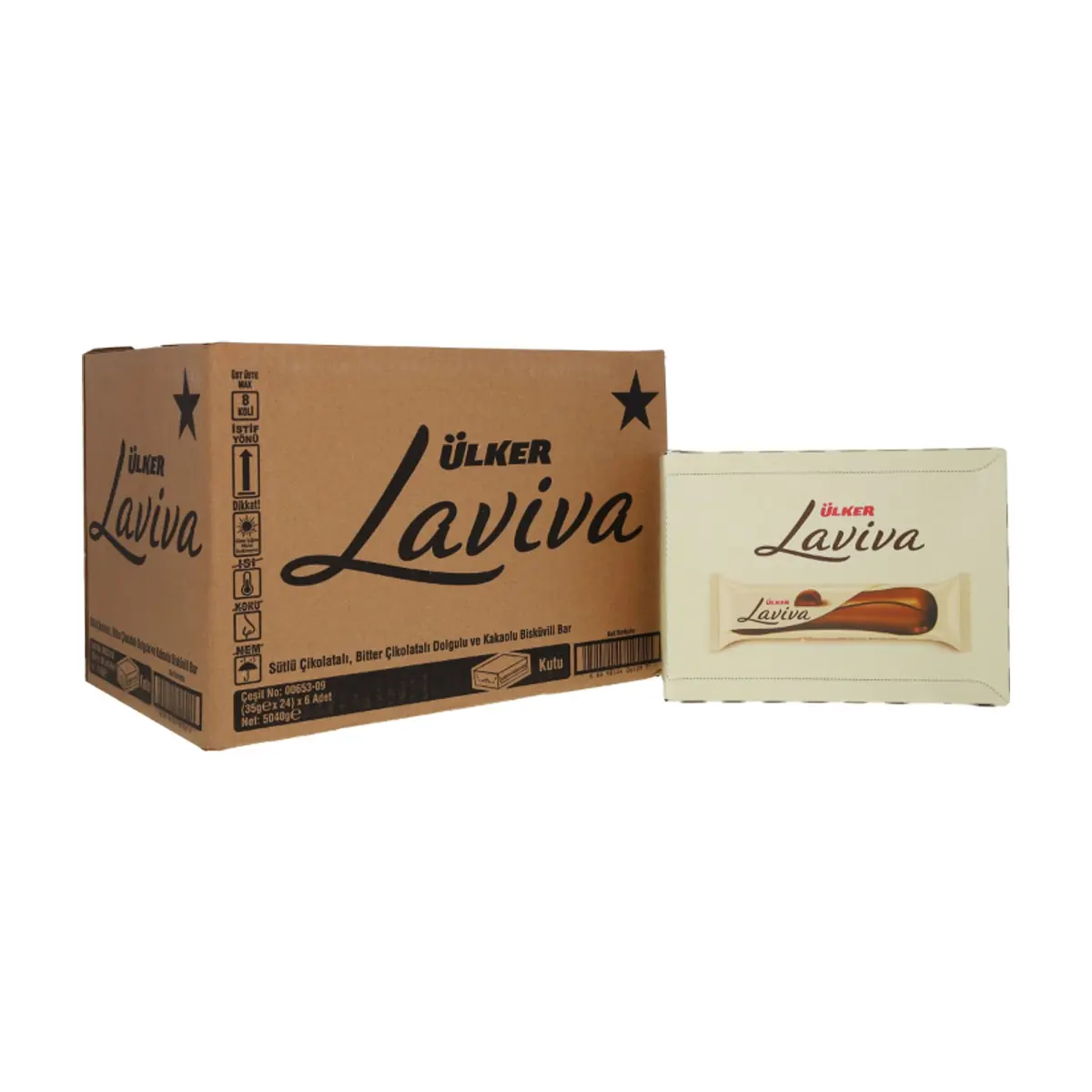 Caja de barra de chocolate rellena de chocolate y cacao Ülker (144 x 35 g / 1.23 oz)