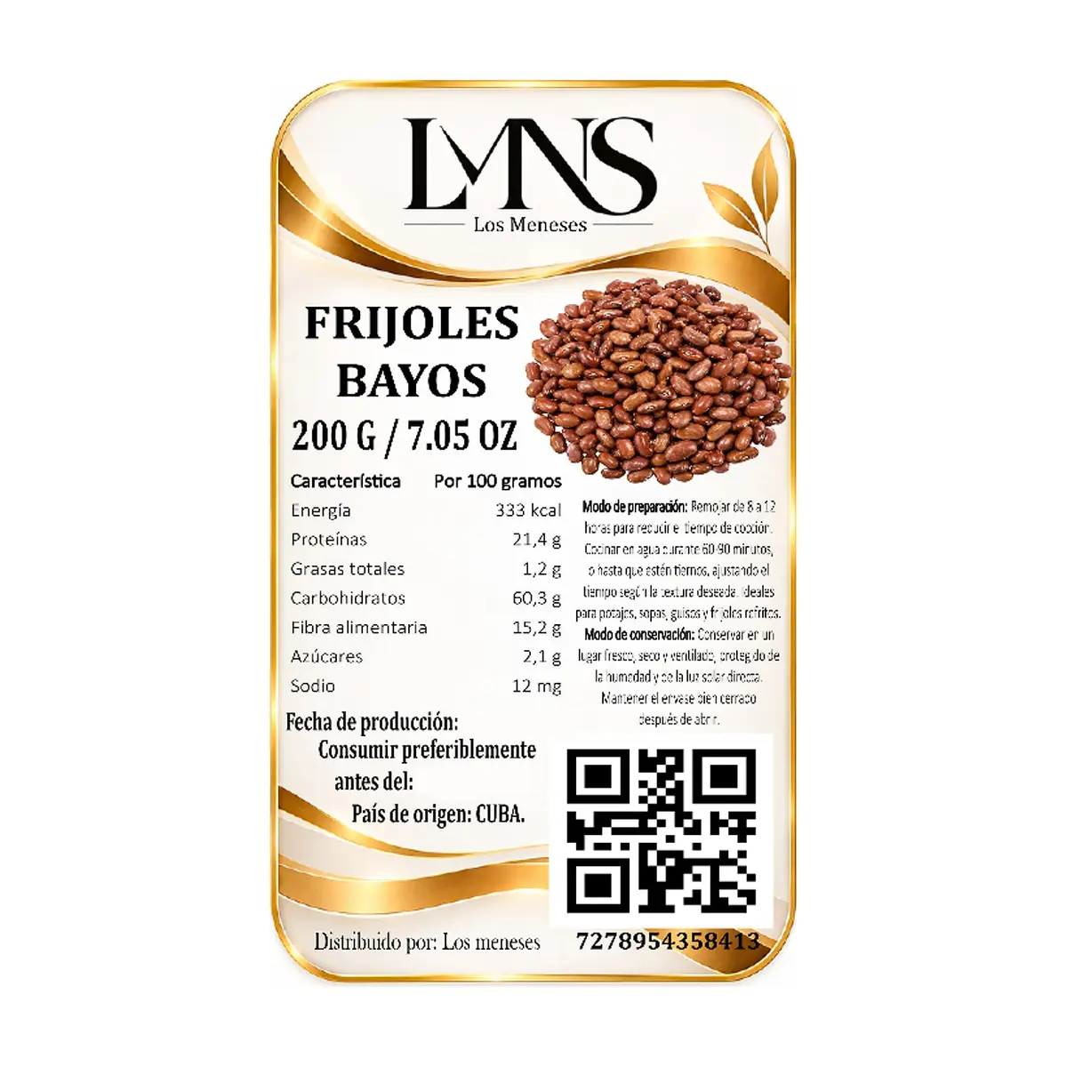 Frijoles bayos Los Meneses (200 g / 7.05 oz) - Miniatura 2
