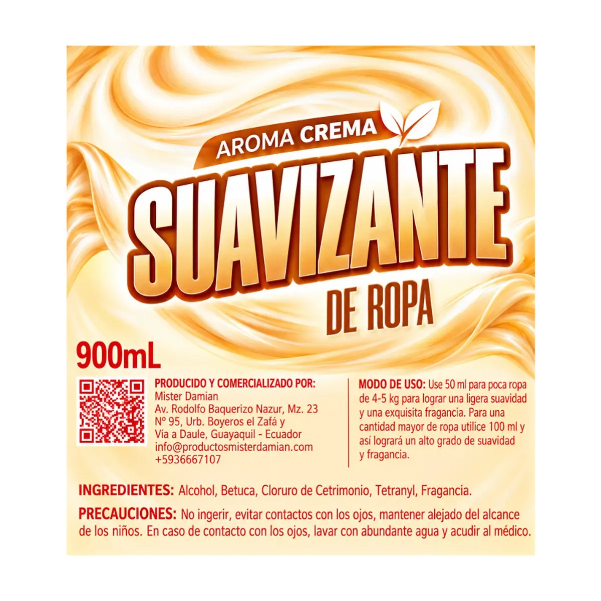 Suavizante de ropa aroma crema Mister Damian (900 ml) - Thumbnail 3