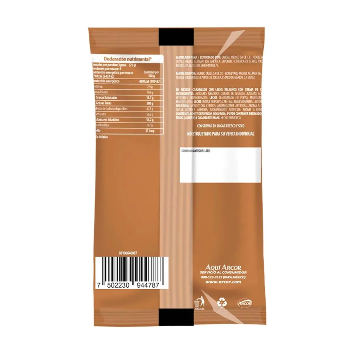 Caramelos con leche rellenos con crema de café Arcor Butter Toffees (126 g / 4.4 oz) - Thumbnail 2