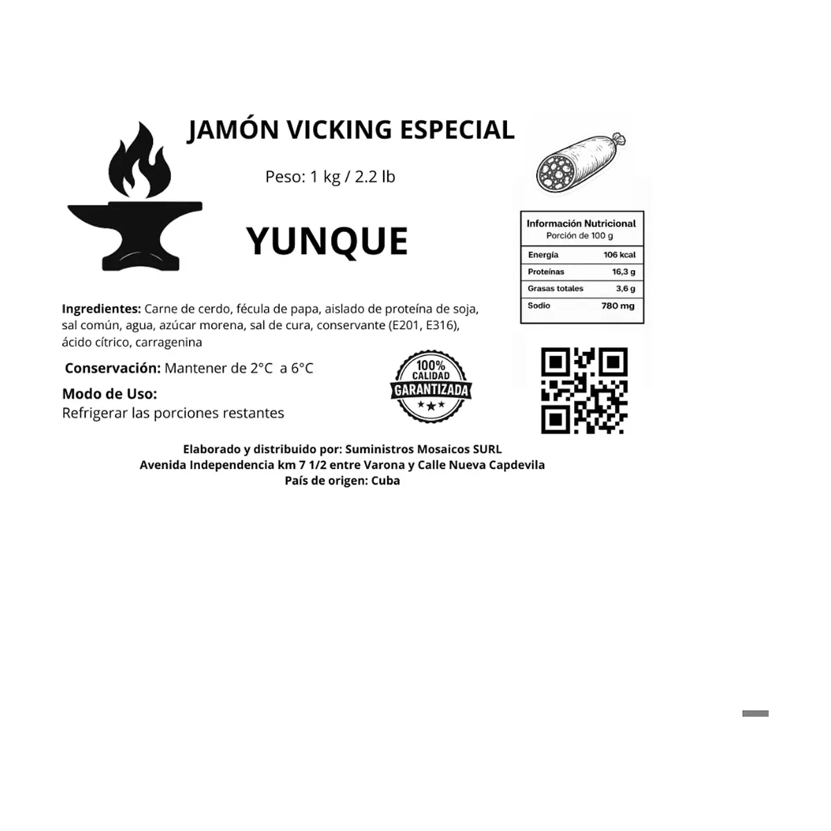Jamón vicking especial Yunque (1 kg / 2.2 lb) - Thumbnail 3