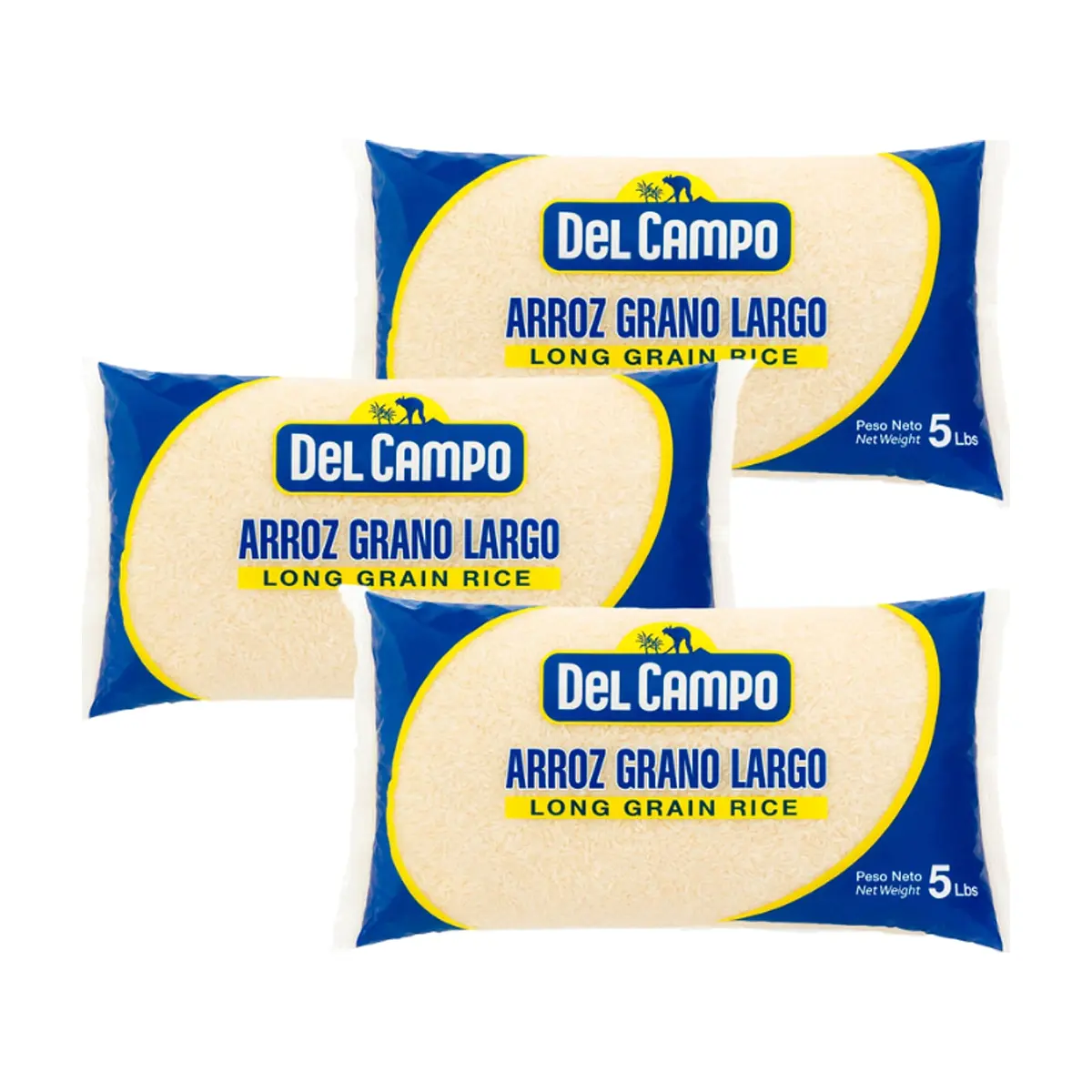 Combo de arroz de grano largo Del Campo (3 x 2.27 kg / 5 lb)