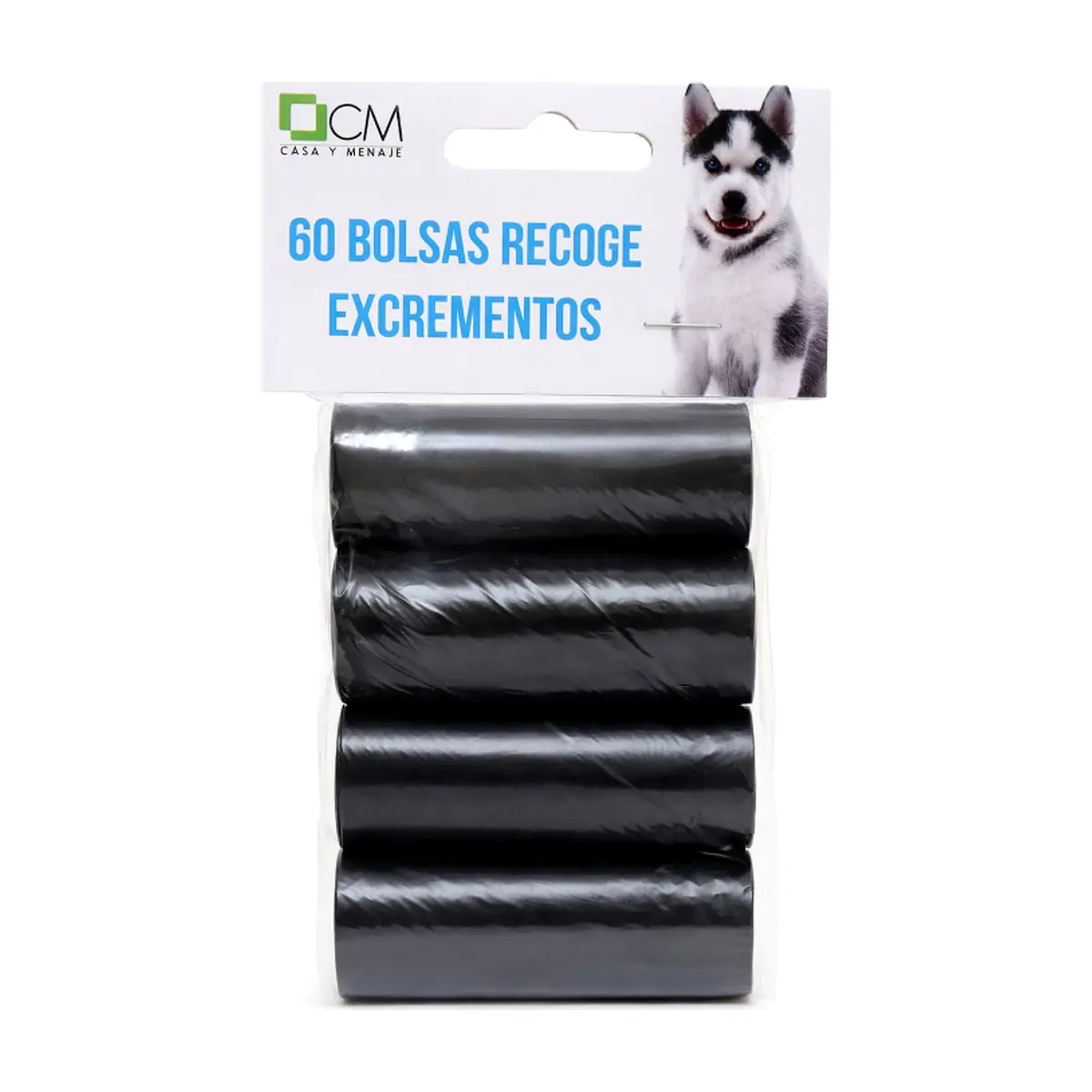 Bolsas recoge excrementos negras Casa y Menaje (60 U)