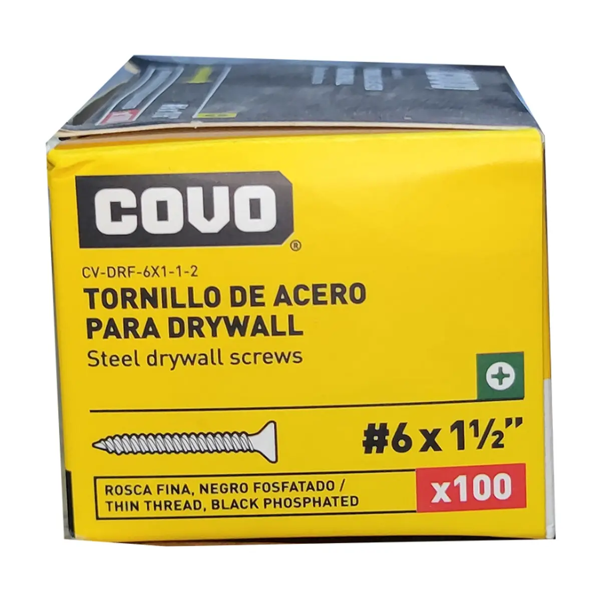 Caja de 100 tornillos de acero para drywall #6 x 1-1/2" Covo - Thumbnail 6