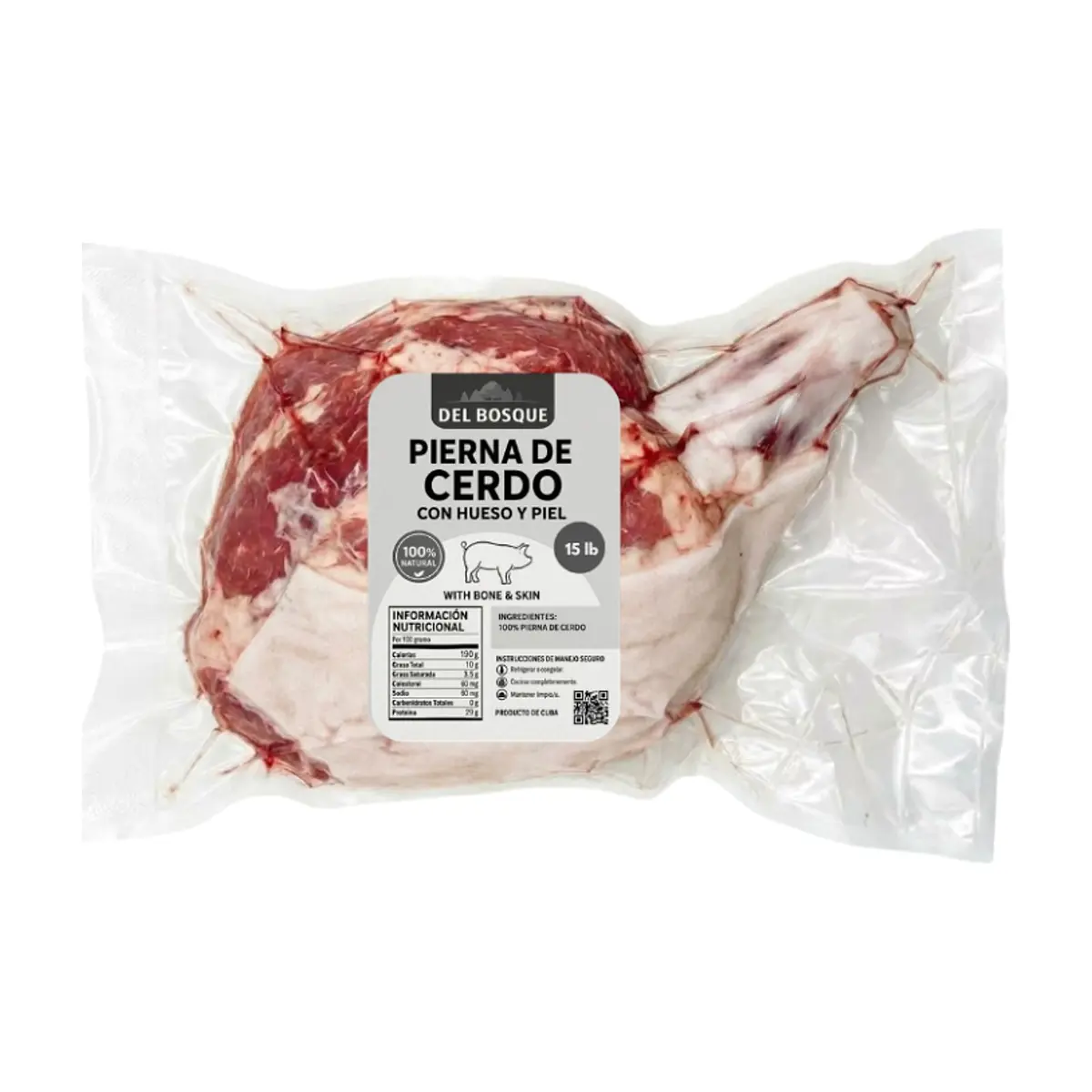 Pierna de cerdo con piel y hueso Del Bosque (6.80 kg / 15 lb) - Miniatura 2