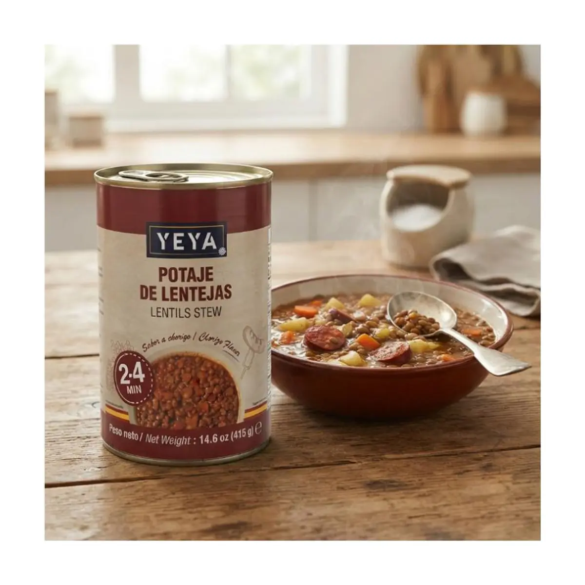 Potaje de lentejas YEYA (3 x 415 g / 14.6 oz) - Miniatura 4