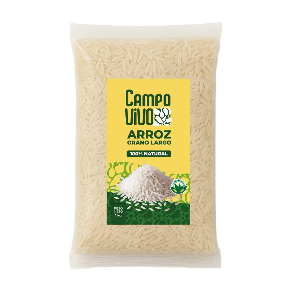 Arroz de grano largo Campo Vivo (1 kg / 2.2 lb)