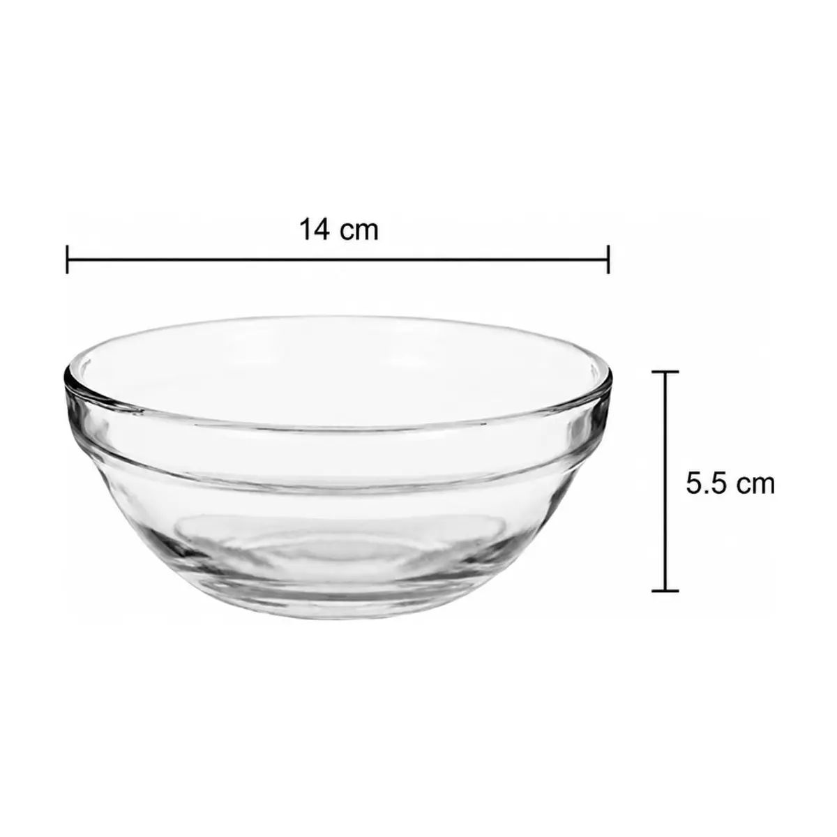 Pack 3 piezas bowl cristal 14 cm Alessandro - Thumbnail 2