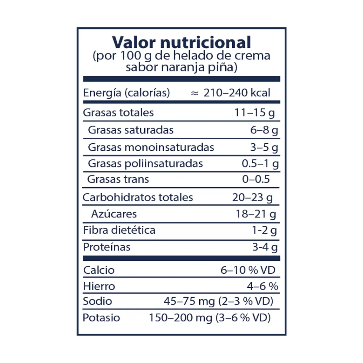 Helado de crema sabor naranja piña YEYA (4 L) - Thumbnail 3