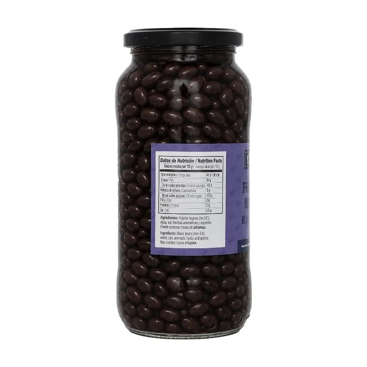 YEYA Black Beans in Glass Jar (540 g / 19 oz) - Thumbnail 3