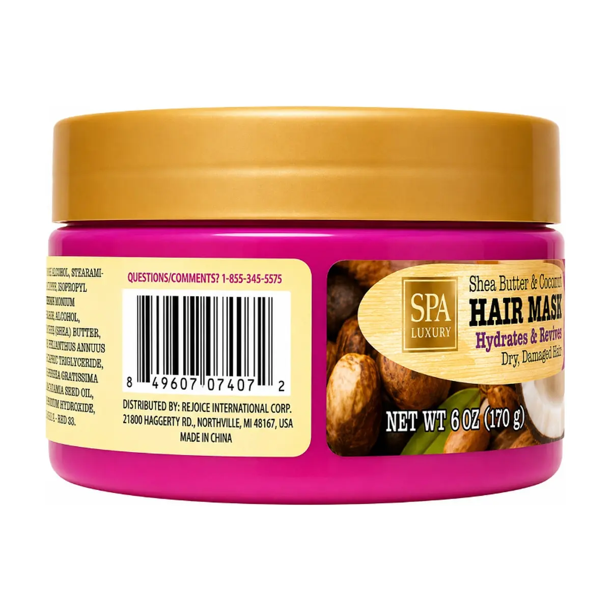 Mascarilla para el cabello de manteca de karité y coco Spa Luxury (170 g / 6 oz) - Thumbnail 4