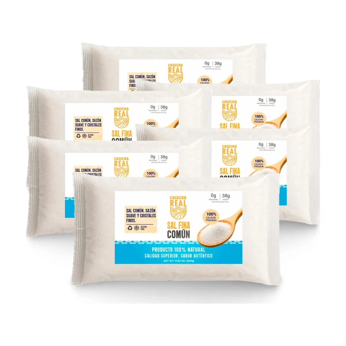 Sal fina común Cosecha Real (6 x 500 g / 1.1 lb)