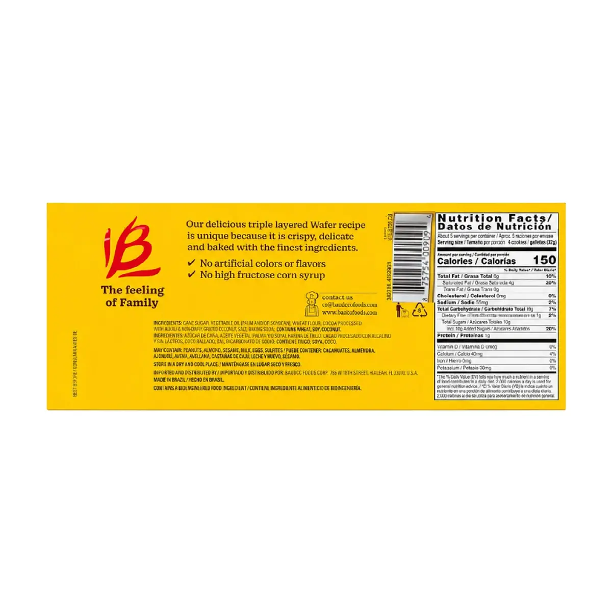 Sorbetos rellenos con crema sabor a coco Bauducco (142 g / 5 oz) - Thumbnail 2