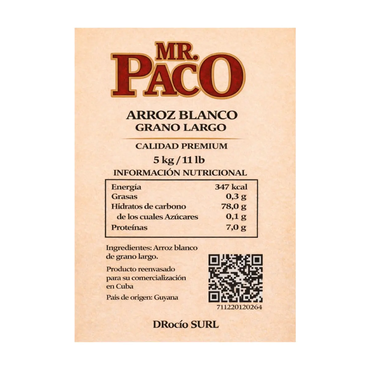 Arroz blanco grano largo Mr. Paco (5 kg / 11 lb) - Miniatura 2