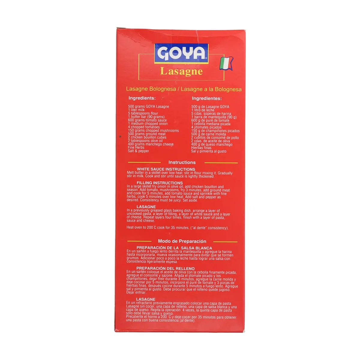 Lasaña Goya (500 g / 1.10 lb) - Thumbnail 3
