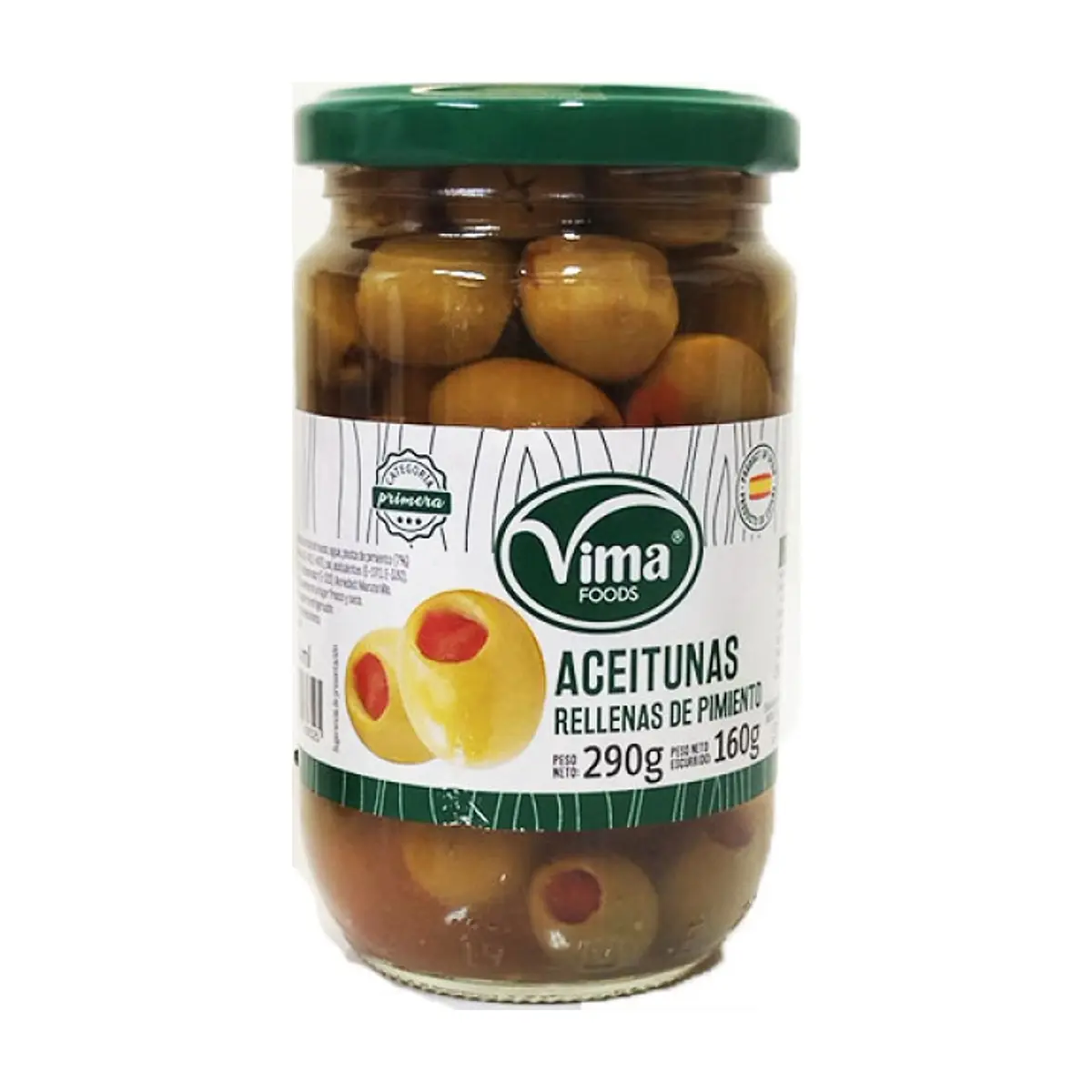 Aceitunas rellenas de pimiento Vima Foods (290 g / 10.23 oz)