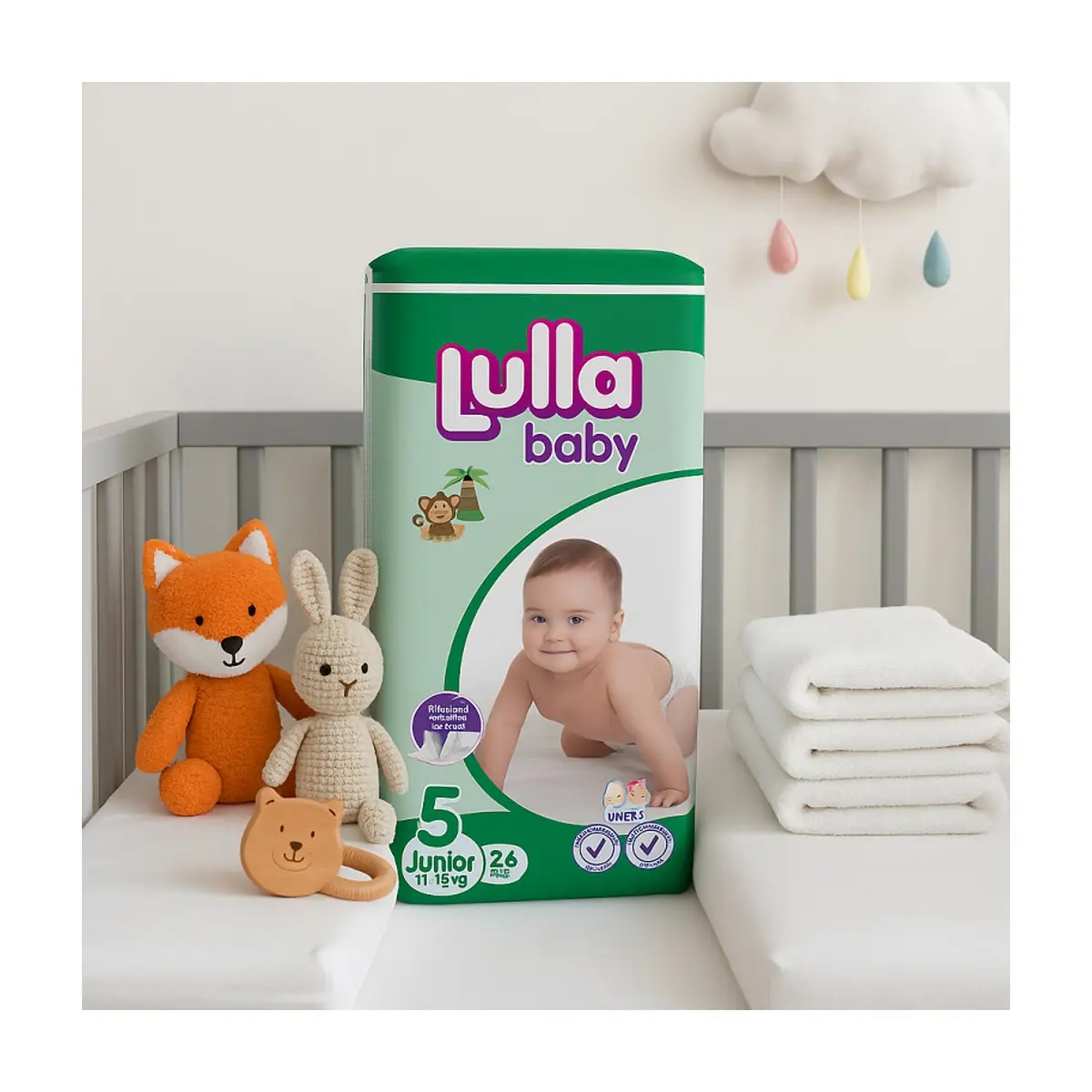 Pañales desechables para bebé etapa 5 Junior Lulla Baby (26 U) - Thumbnail 6